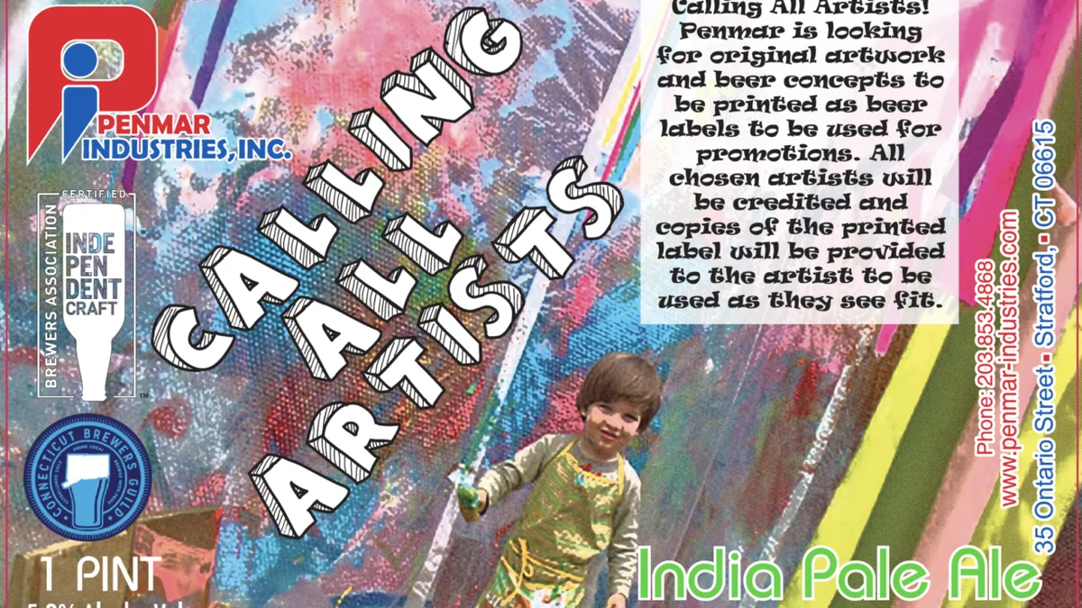 India Pale Ale label — digital print sample